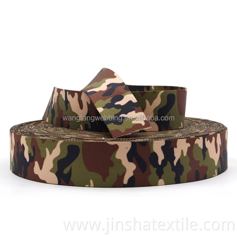 Camouflage Webbing Factory Outlet BagsHeat Transfer Webbing Tactical Belt Military Webbing Luggage Belt